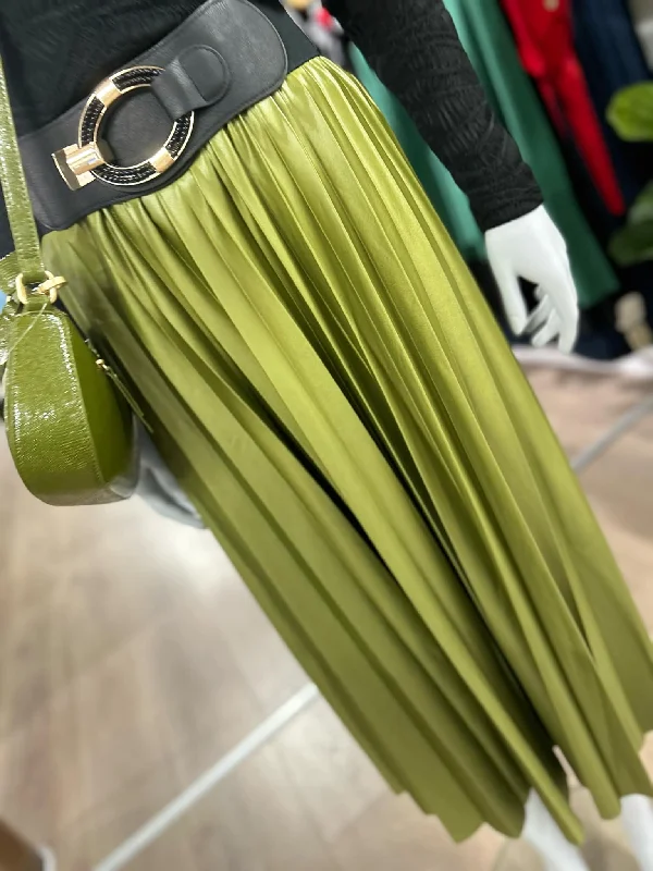 VINITBAN MIDI SKIRT OLIVE