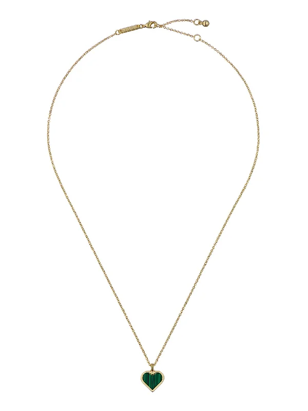 Morelie Monogram Heart Pendant Necklace Gold