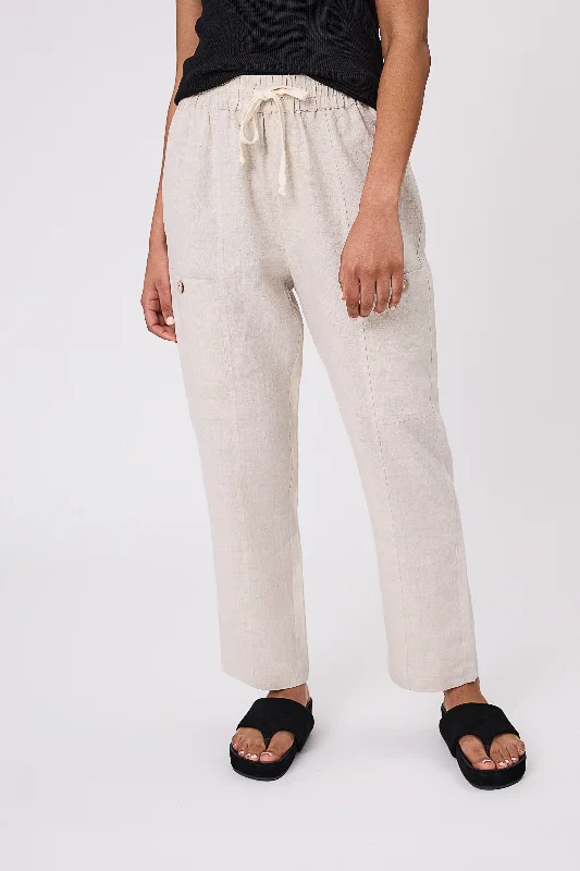 Marlow Paradise Linen Pant - Natural