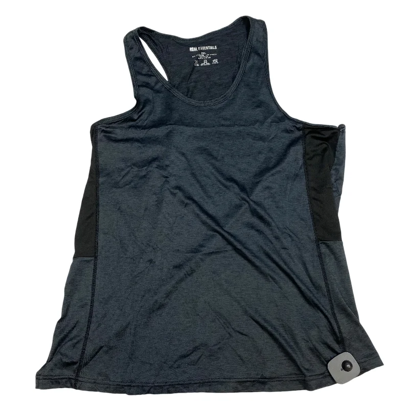 Athletic Tank Top By Real Essentials In Grey, Size: 2x