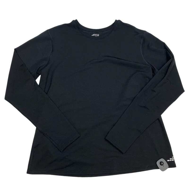 Athletic Top Long Sleeve Crewneck By Bcg In Black, Size: 2x