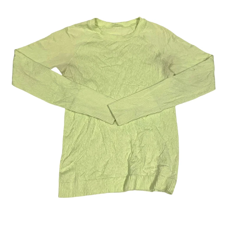 Athletic Top Long Sleeve Crewneck By Lululemon In Green, Size: M