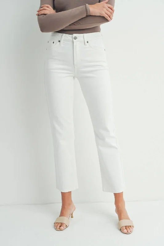 Clean Stretch Straight Jeans In Cream