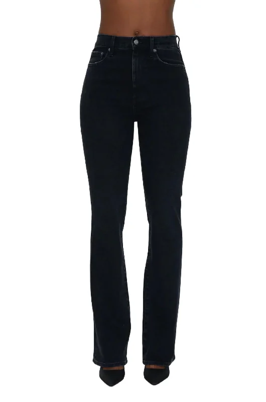 Dana High Rise Boot Cut Jean In Black