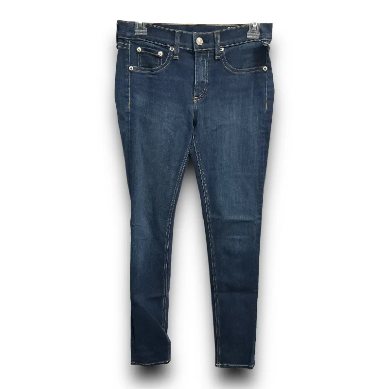 Jeans Skinny By Rag And Bone In Blue Denim, Size: 4