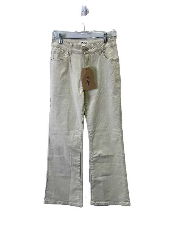 Jeans Straight By Listicle In Cream Denim, Size: 8