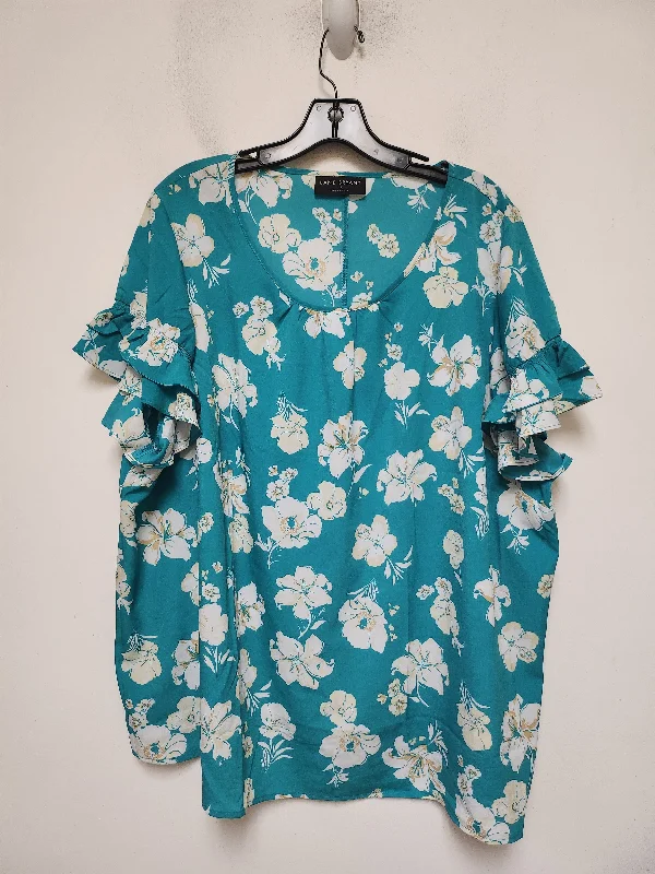 Top Short Sleeve By Lane Bryant In Floral Print, Size: 2x