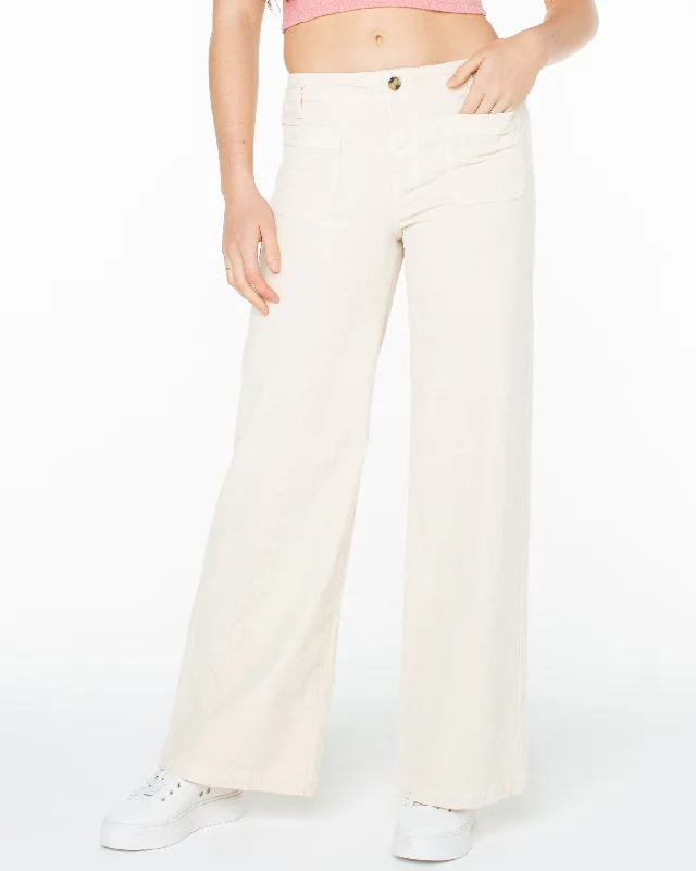 Baby Baby Wide Leg Corduroy Pants - Parchment