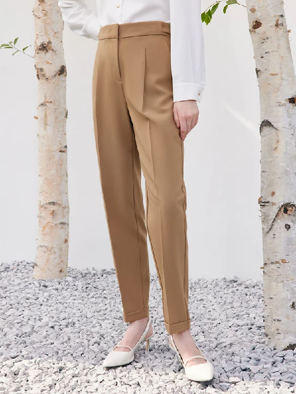 Camel Ankle Length Pants