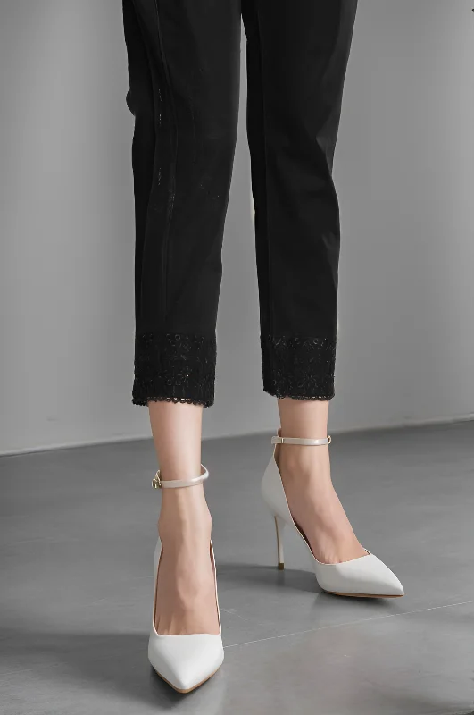 Embroidered Cross Hatch Pant