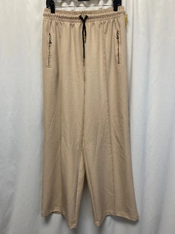 Pants Wide Leg By Zara In Beige, Size: L