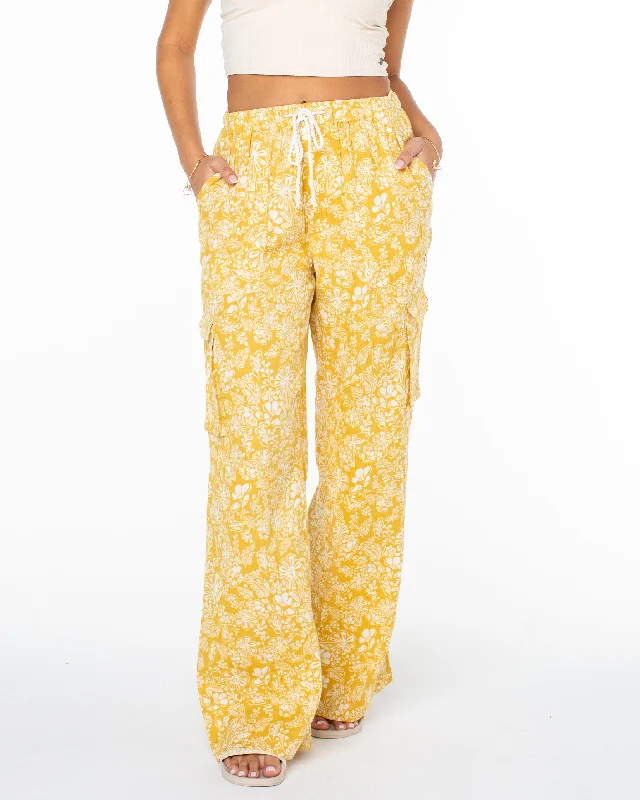 Precious Cargo Printed Pants - Sauterne