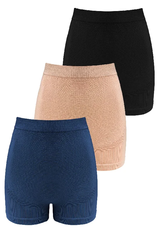 Cotton Rich Maternity Boyleg Shorts - 3 Pack