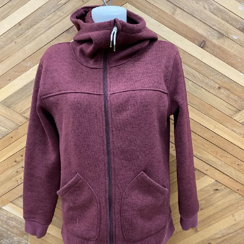 Burton - Full-Zip Fleece Sweater: Maroon-women-MD