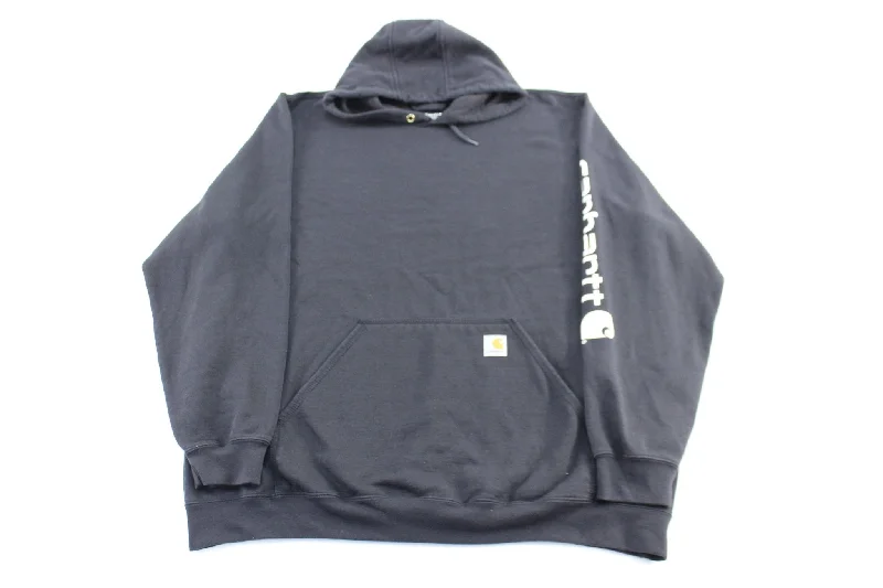 Carhartt Logo Patch Black Pullover Hoodie