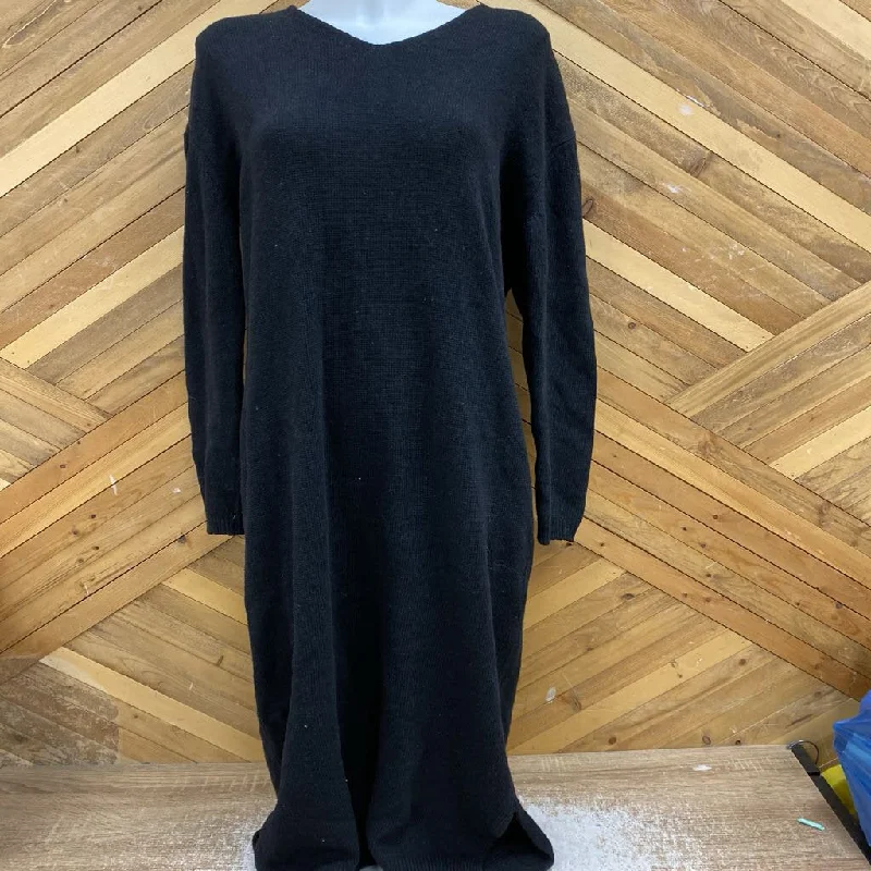 D. Amber - Women's Knit L/S Dress: Black-women-LG