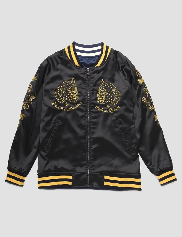 Deus Ex Machina Souvenir Bomber Jacket - Black/Navy