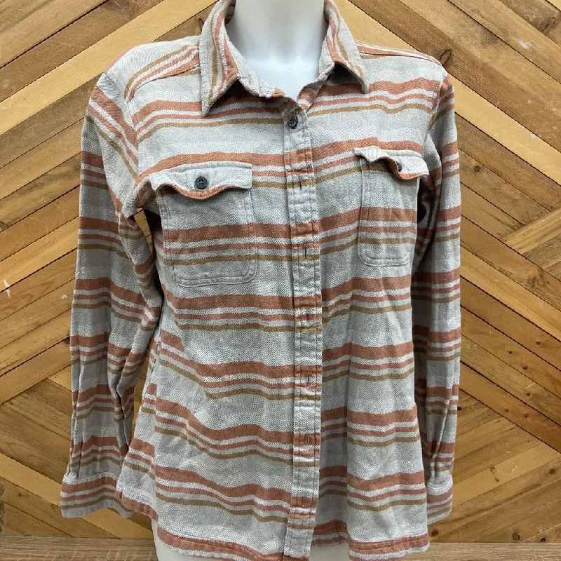 Patagonia - Button up Shirt - MSRP $109: Orange/Beige-women-12