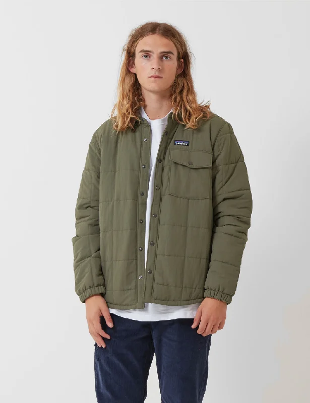 Patagonia Isthmus Quilted Shirt Jacket - Industrial Green