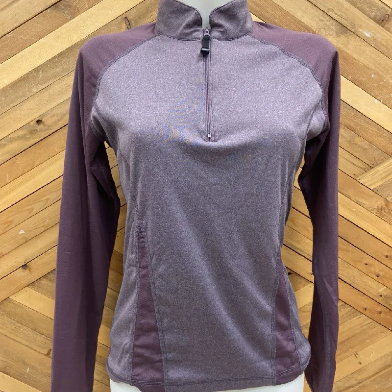 PowerSkins - Women's 1/4-Zip Baselayer Top - MSRP comp $55: Purple-women-LG