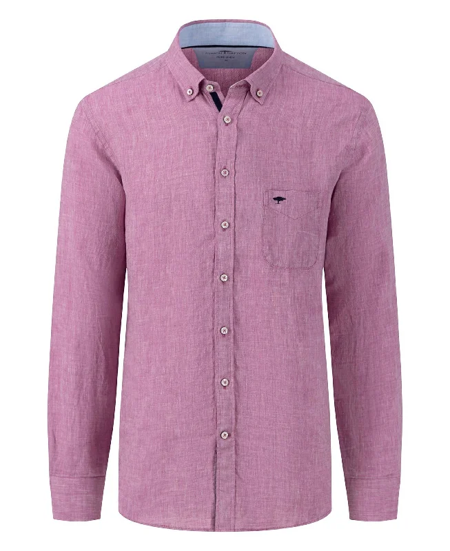 Pure Linen Shirt - Dusty Lavender