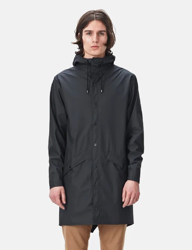 Rains Long Jacket - Black