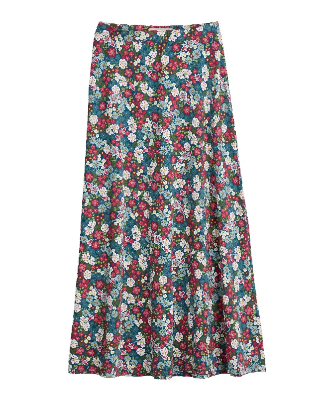 Rose Jersey Skirt - Flowery Painting Light Squid