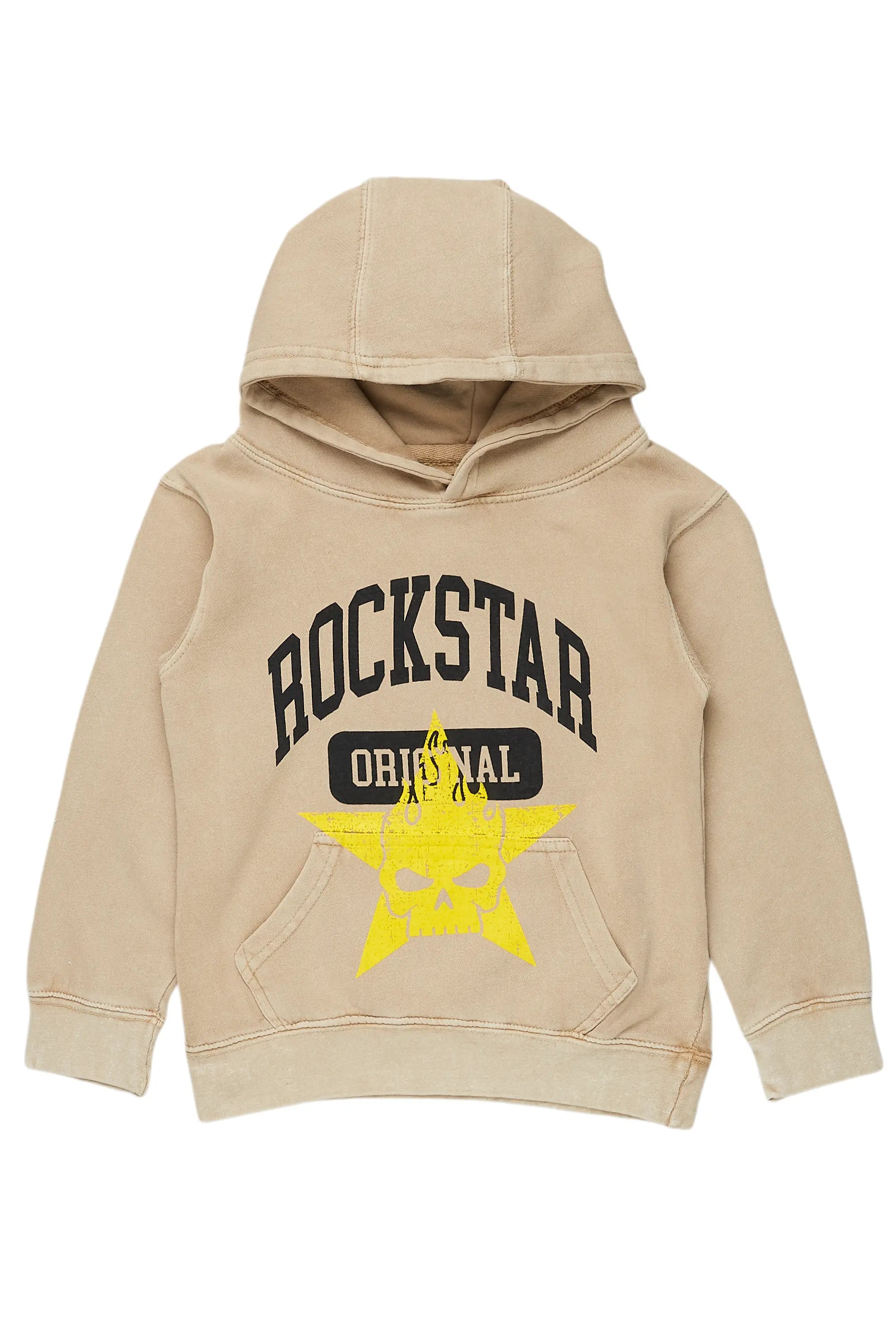 Girls Semaia Vintage Beige Graphic Hoodie