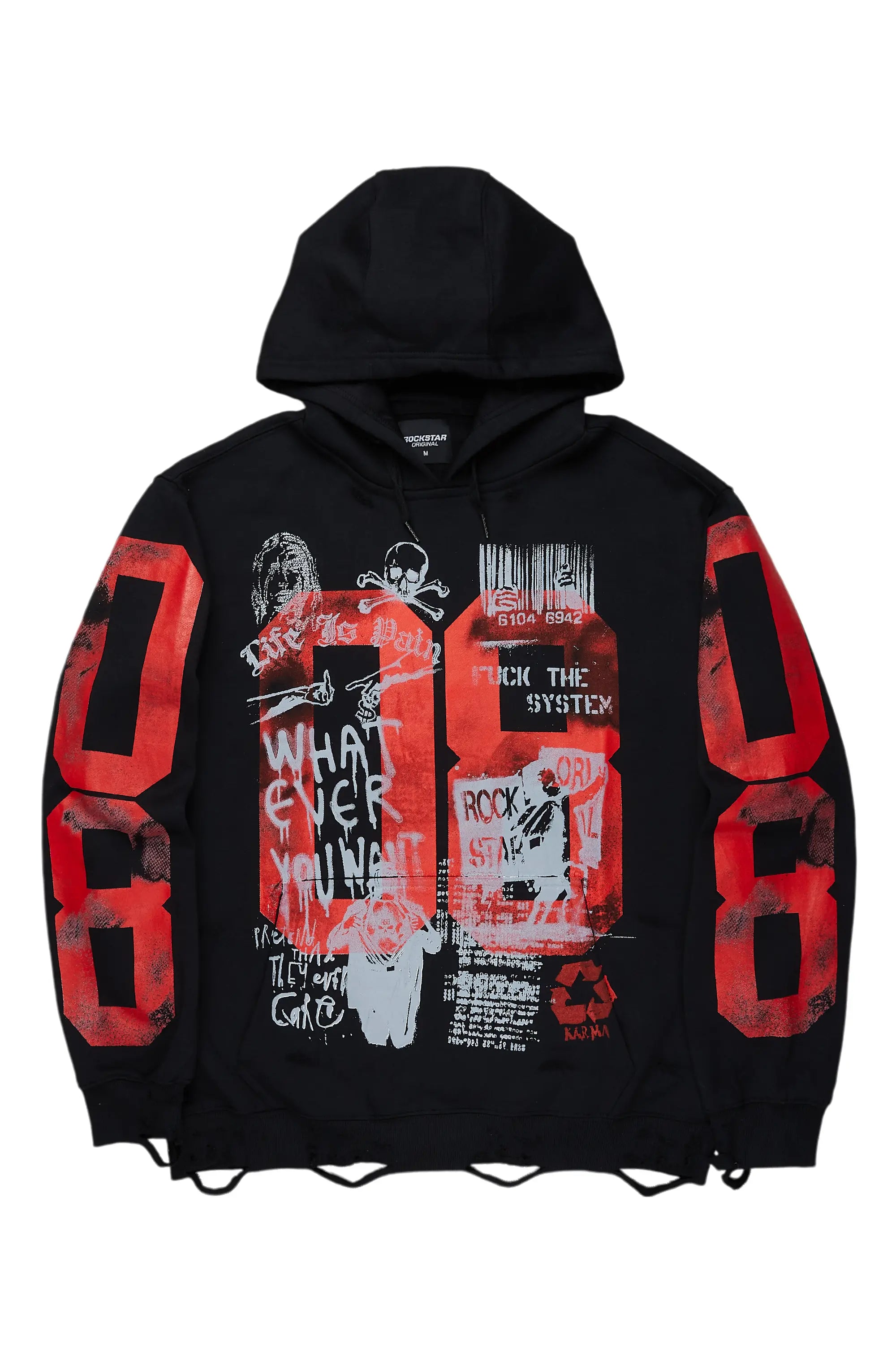 Grill Black Graphic Hoodie