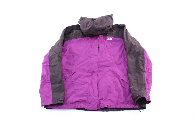 Women's The North Face Embroidered Logo Purple Zip Up Jacket