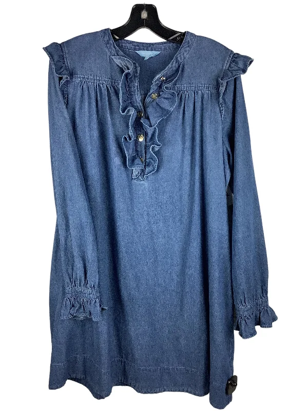 Blue Denim Dress Casual Midi Draper James, Size M