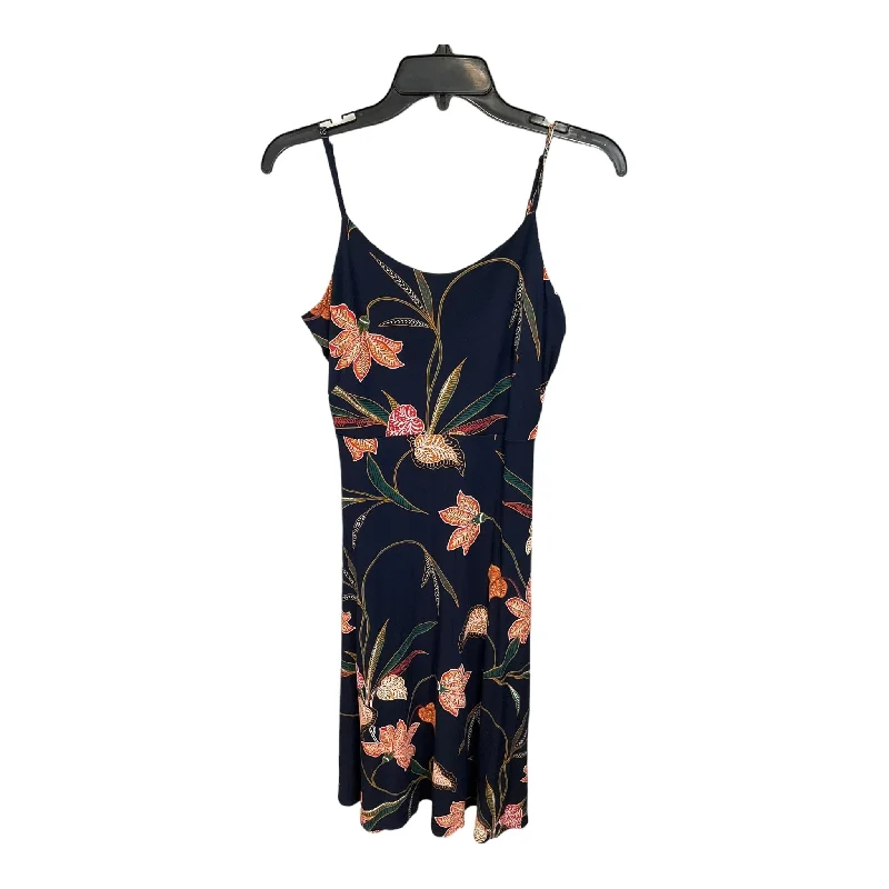 Floral Print Dress Casual Midi Loft, Size Xs