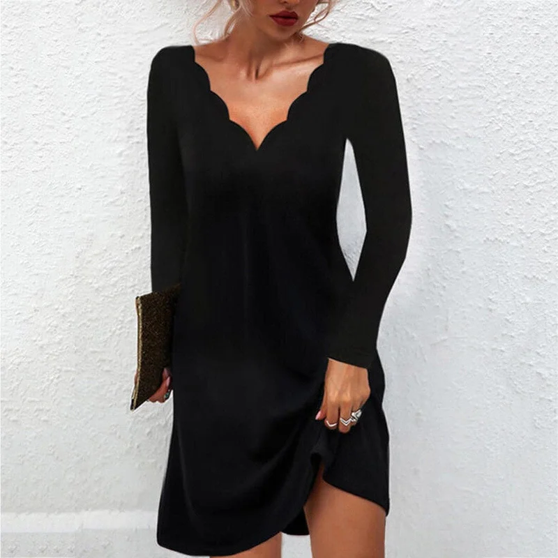 V-neck Evening Night Party Clubwear Mini Dress