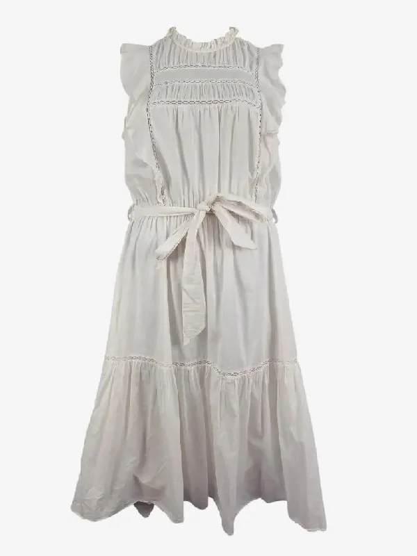 Witchery Essential Summer Broderie Frilled Maxi Dress Size 12