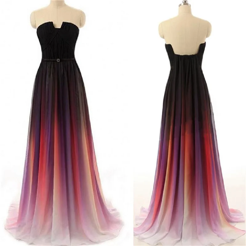 Long Gradient Party Chiffon  Cheap Popular Prom Dresses Online,PD0111