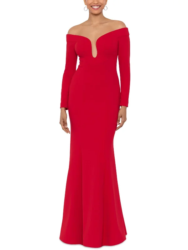 Womens Illusion Polyester Evening Dress