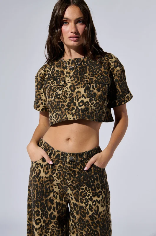 CHEETAH SISTERS TOP