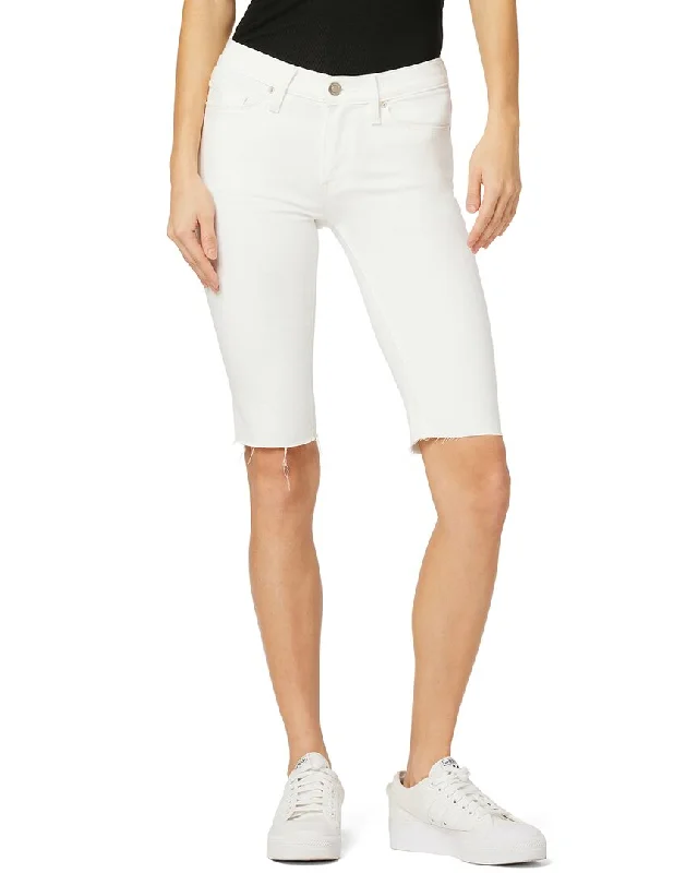 HUDSON Jeans Amelia Mid-Rise Knee Short White Jean