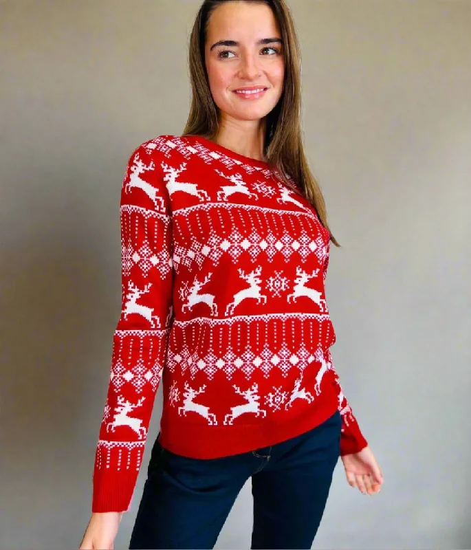 Red Reindeer Christmas Jumper