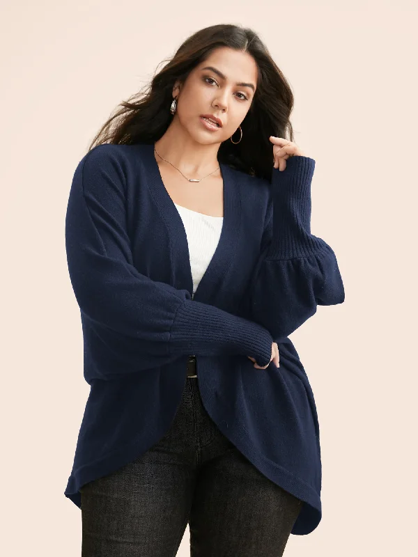 Supersoft Curved Hem Open Cardigan